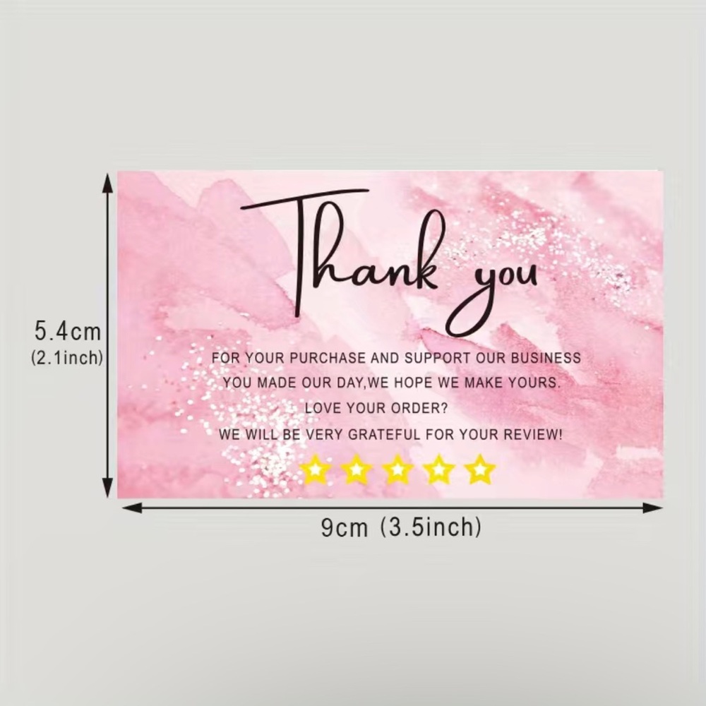 50 Thank You/Review Cards